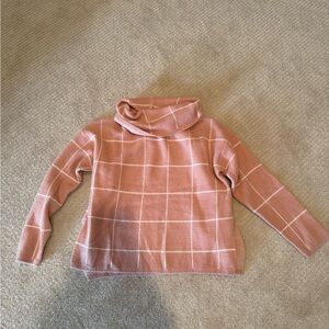 Women's Pink Cowl Neck Sweater